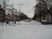  parking de l'avenue des Sapins sous la neige